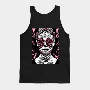 Skull Rose Eye Tattoo Tank Top